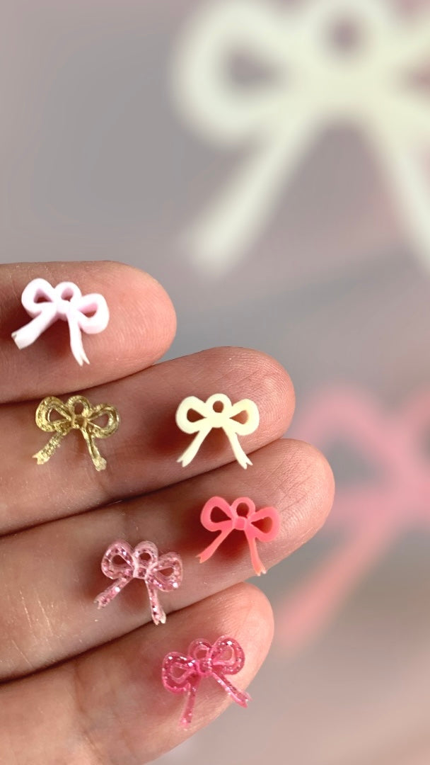Mini lacitos Coquette colores variados, dale un toque cute a tus aretes pulseras y cadenas/ 50 Piezas, 10mm