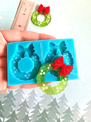 Molde de silicón guirnalda o Corona de navidad tienen dos capas para facilitar que los hagas en dos colores 45mm (1.8 pulgadas)