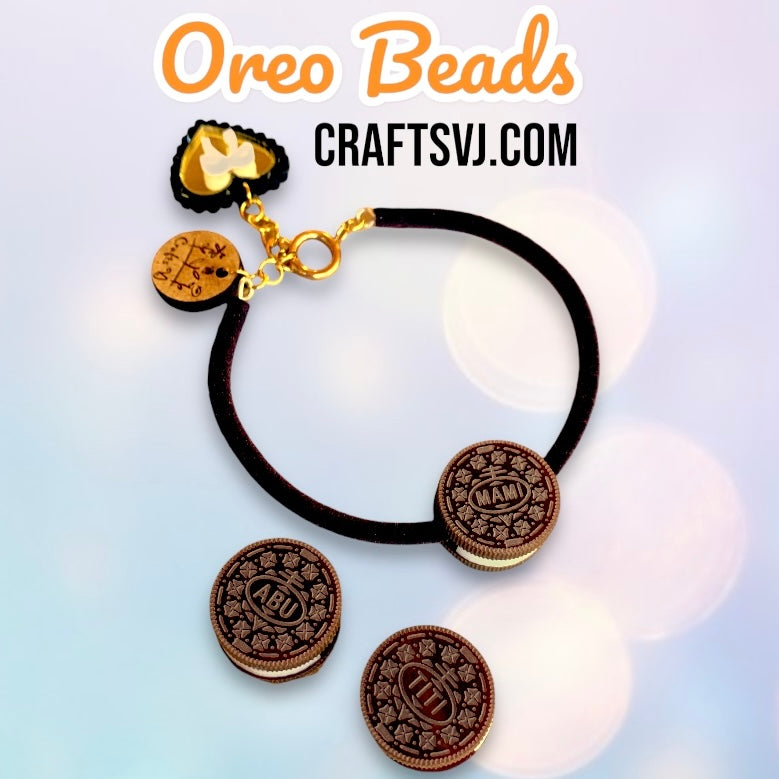 Oreo beads - 9 piezas (18mm)