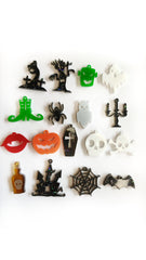 Halloween Acrylic Charms / 17 Pieces, 25-30mm