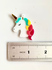 Bellos unicornios, ensamblados a mano  / 5 piezas, 40mm
