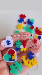 Autismo a todo color autism puzzle/ 7 piezas, 25-30mm aprox.