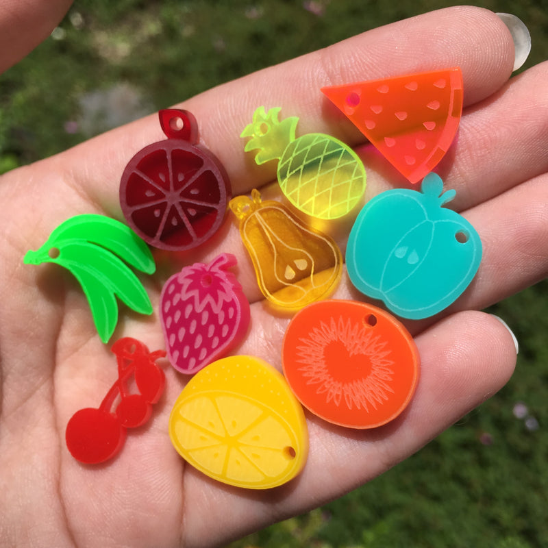 Fruit Charms / 10 Pieces, 20mm