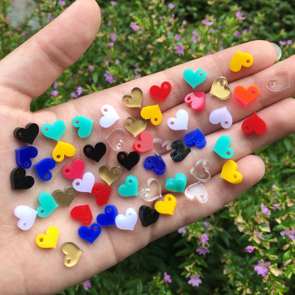 Mixed Shapes Mini Charms / 50 Pieces, 10mm