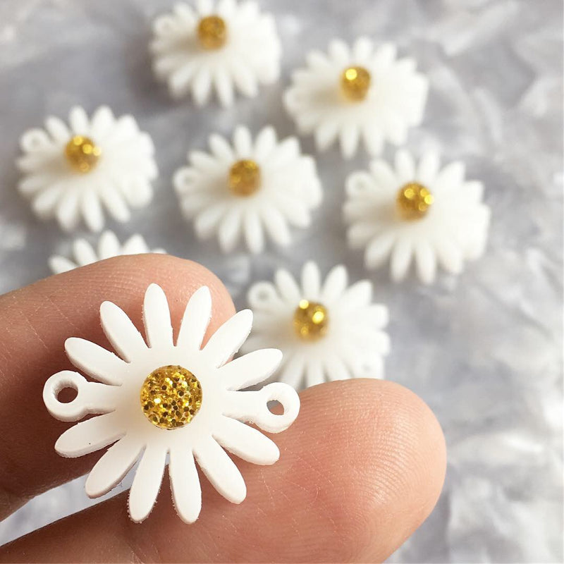 Daisy Flower Connector two layers / 10 Pieces, 20mm