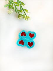 4 mini hearts silicone mold / Molde de silicón de 4 corazones mini
