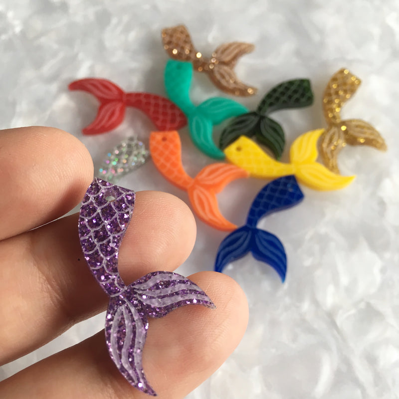 Cute Mermaid Tail - Summer Vibes / 10 Pieces, 25mm