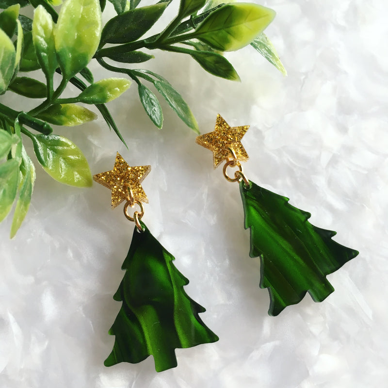 Dangle Christmas tree two parts / 4 Pieces, 15-35mm (0.6-1.4)