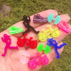 Charms Set for Runners / 12 Pieces, 20-30mm