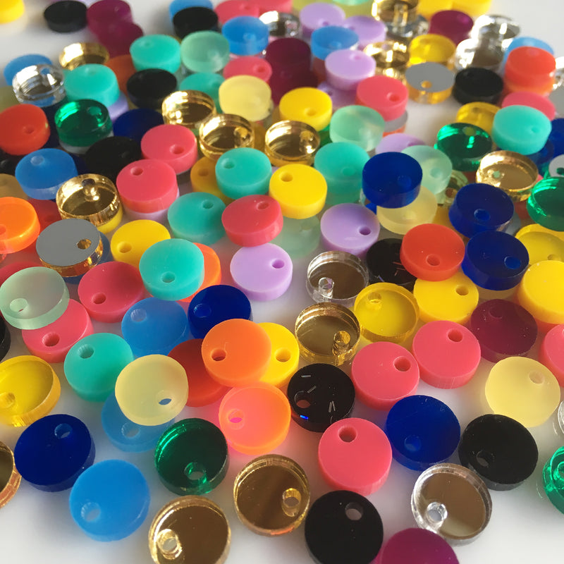 Circle charms / 50 Pieces, 10mm