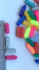 XOXO LOVE conectores / colores surtidos / 10 Piezas, 25mm