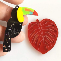 Toucans for earrings / 12 Pieces, 50mm
