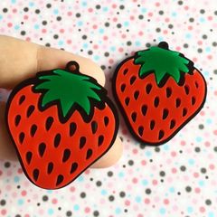 Strawberries for earrings / 12 Pieces, 50mm