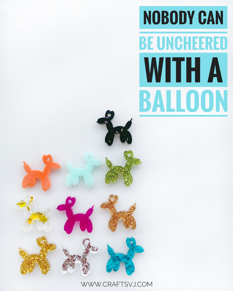 Balloon Dog charms / 10 Pieces, 20mm
