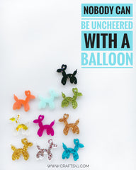 Balloon Dog charms / 10 Pieces, 20mm