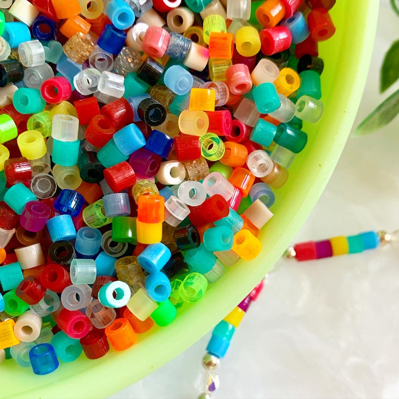 Round Beads in Mixed Colors / 150 Pieces, 4mm