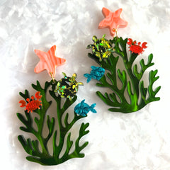 Seaweed for Earrings / 12 Pieces, 50mm