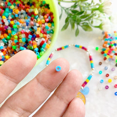 Round Beads in Mixed Colors / 150 Pieces, 4mm