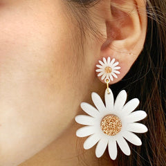 Daisies for dangles / spring / 12 pieces, 43-16mm